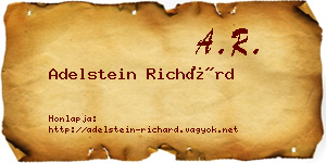 Adelstein Richárd névjegykártya
